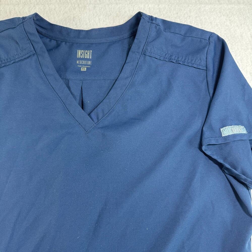 Med Couture Insight XL Scrub Short Sleeve Navy 3 Pocket V-Neck Healthcare